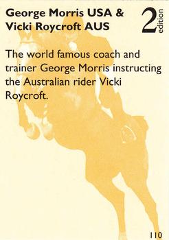 1995 Collect-A-Card Equestrian #110 George Morris / Vicki Roycroft Back